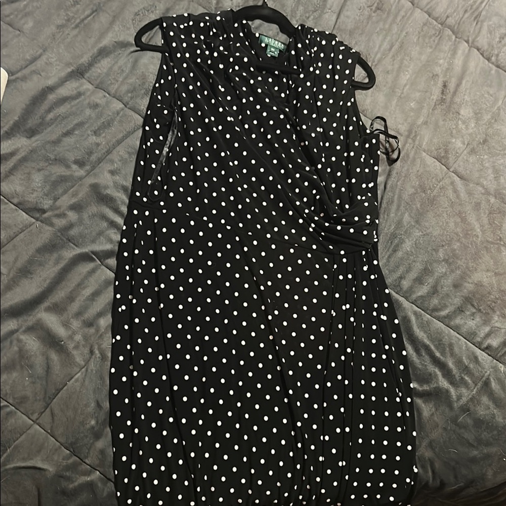 Greenwich Black Polka Dot Dress